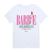 Big Kid Girls Crew Neck Short Sleeve Barbie T-Shirt
