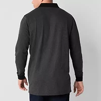 mutual weave Big and Tall Mens Classic Fit Long Sleeve Polo Shirt