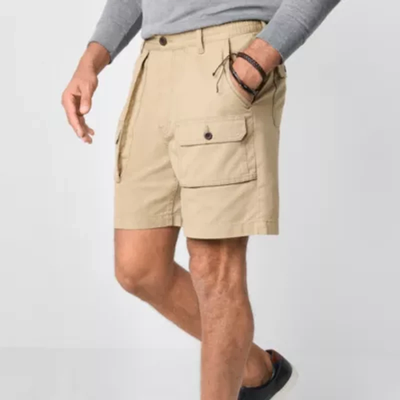 St. John's Bay Canvas Hiking Mens 7" Cargo Short