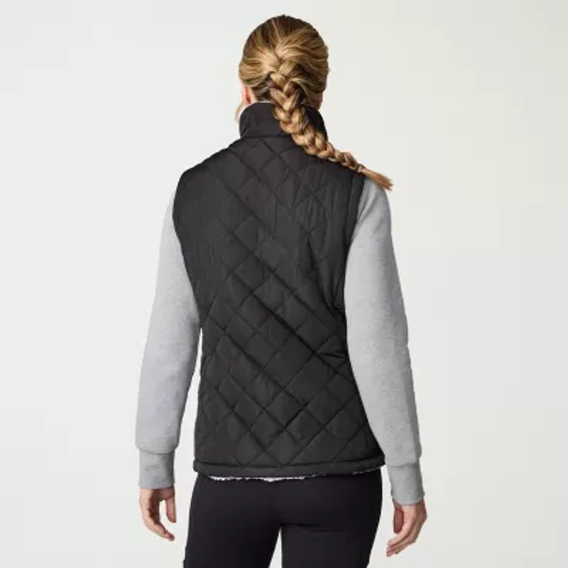 Free Country Womens Reversible Easy-on + Easy-off Lightweight Quilted Vest