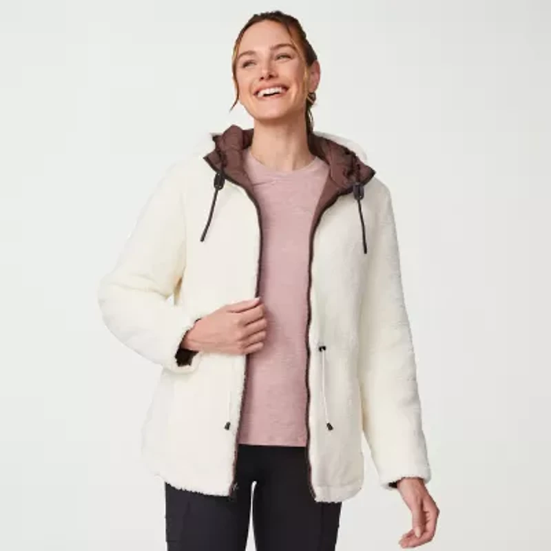 Free Country Womens Hooded Reversible Midweight Quilted Jacket