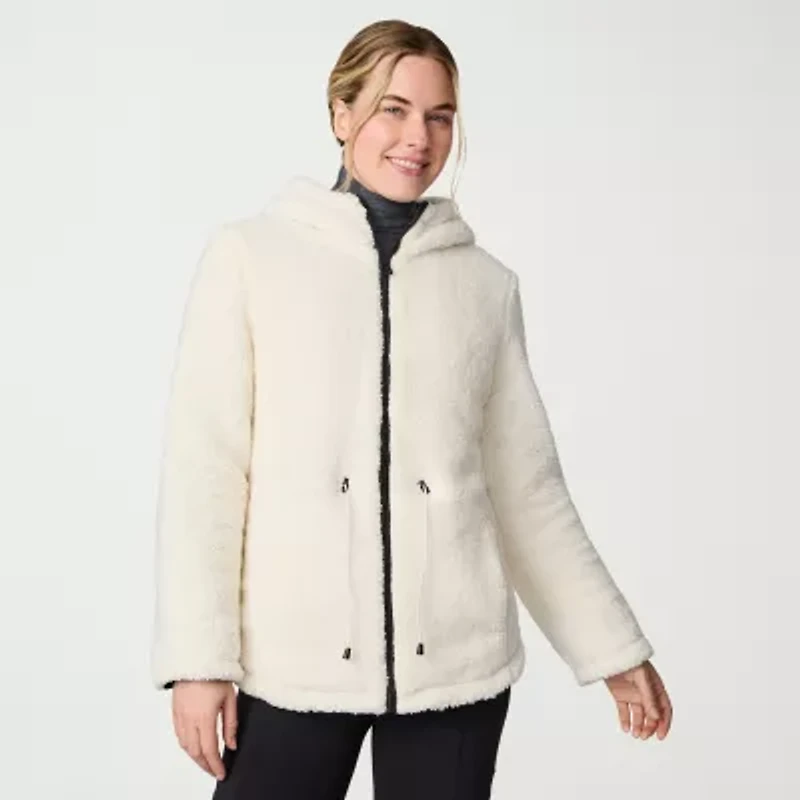 Free Country Womens Hooded Reversible Midweight Quilted Jacket