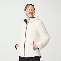 Free Country Womens Hooded Reversible Midweight Quilted Jacket