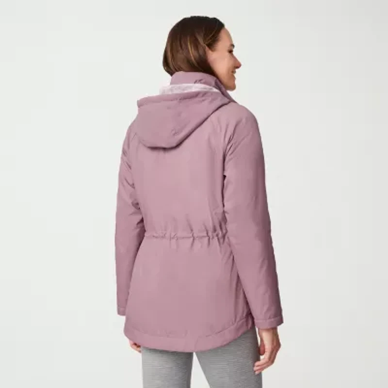 Free Country Womens Hooded Water Resistant Midweight Windbreaker