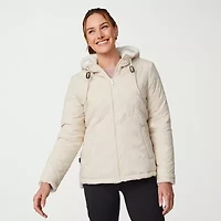 Free Country Womens Hooded Reversible Midweight Quilted Jacket