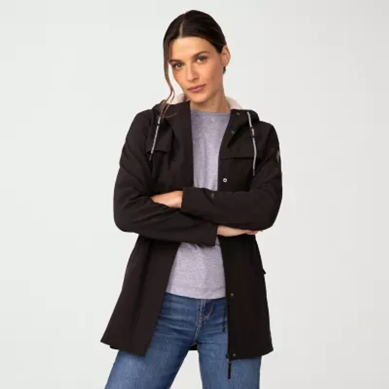 Free Country Womens Hooded Water Resistant Lightweight Softshell Jacket