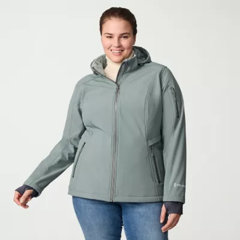 Free Country Womens Plus Water Resistant Midweight Softshell Jacket