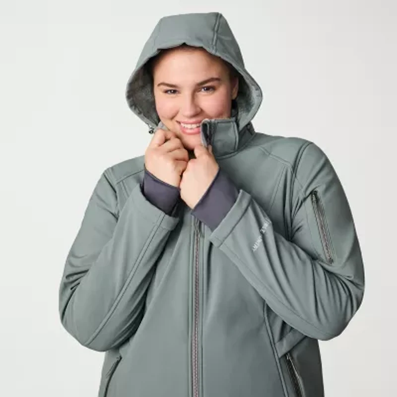 Free Country Womens Plus Water Resistant Midweight Softshell Jacket