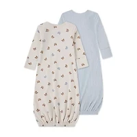 Huggies Baby Boys Crew Neck Long Sleeve 2-pc. Nightgown