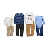 Okie Dokie Baby Boys Round Neck Long Sleeve Regular Fit Graphic T-Shirt