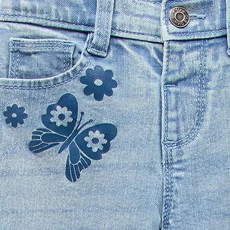 Okie Dokie Toddler & Little Girls Adjustable Waist Flare Leg Jean