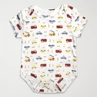 Baby Essentials Boys Crew Neck Short Sleeve 3-pc. Bodysuit