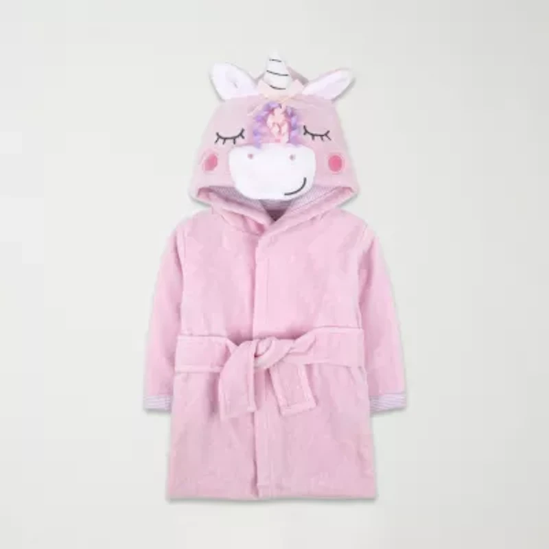 Baby Essentials Hooded Unicorn Baby Girls Knee Length Long Sleeve Robe