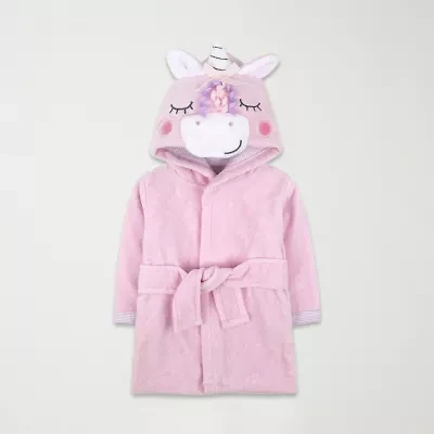 Baby Essentials Hooded Unicorn Baby Girls Knee Length Long Sleeve Robe