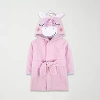 Baby Essentials Hooded Unicorn Baby Girls Knee Length Long Sleeve Robe