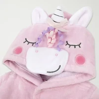 Baby Essentials Hooded Unicorn Baby Girls Knee Length Long Sleeve Robe