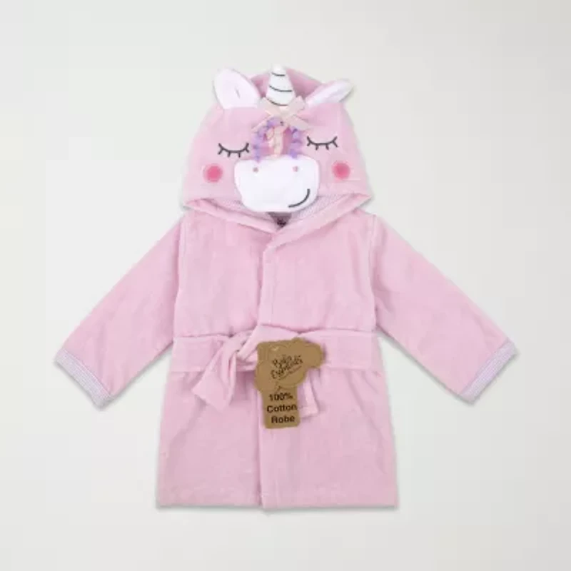 Baby Essentials Hooded Unicorn Baby Girls Knee Length Long Sleeve Robe