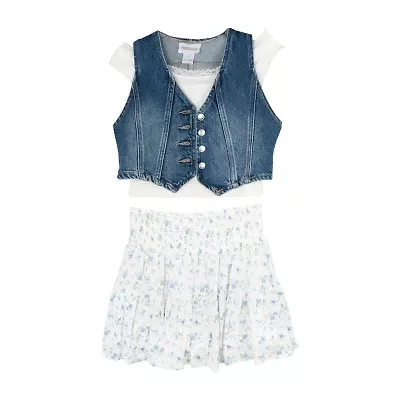 Rare Editions Big Kid Girls 3-pc. Skort Set