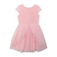 Lilt Little Girls Short Sleeve Cape Tutu Dress