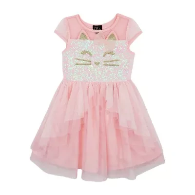 Lilt Little Girls Short Sleeve Cape Tutu Dress