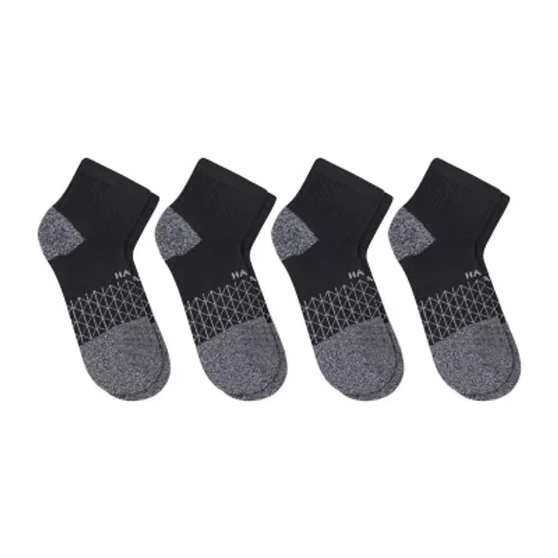 Hanes® Men's Ultimate Absolute Comfort, 3+1 Bonus Pack, Ankle Socks