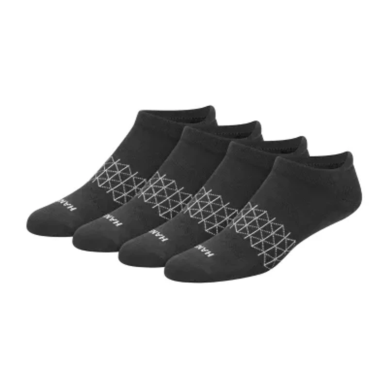 Hanes® Men's Ultimate Absolute Comfort, 3+1 Bonus Pack, No-Show Socks with Heel Shield