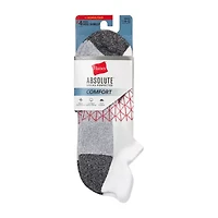 Hanes® Men's Ultimate Absolute Comfort, 3+1 Bonus Pack, No-Show Socks with Heel Shield