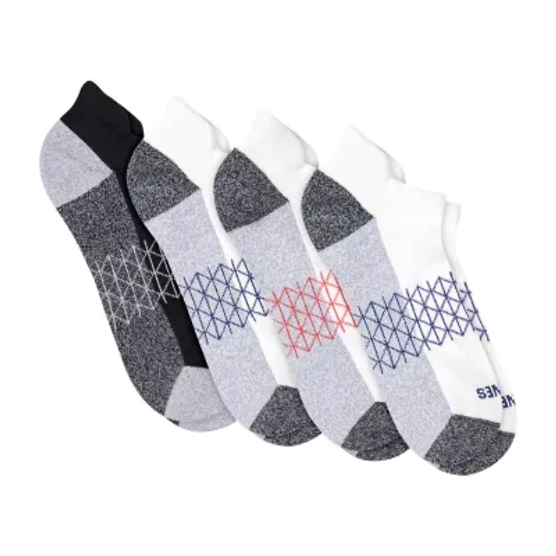 Hanes® Men's Ultimate Absolute Comfort, 3+1 Bonus Pack, No-Show Socks with Heel Shield