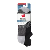 Hanes® Men's Ultimate Absolute Comfort, 3+1 Bonus Pack, No-Show Socks with Heel Shield