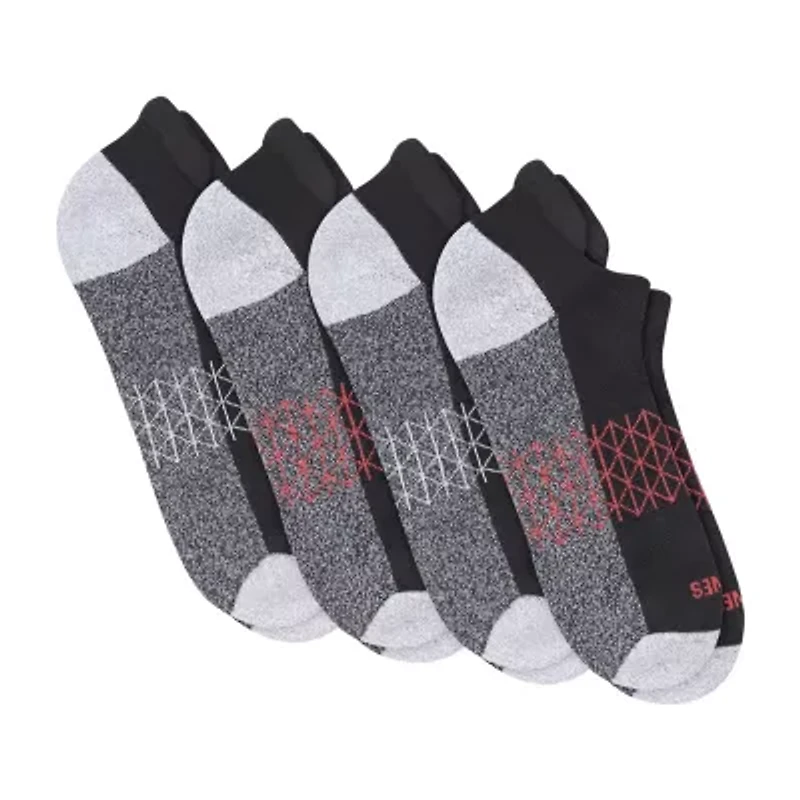 Hanes® Men's Ultimate Absolute Comfort, 3+1 Bonus Pack, No-Show Socks with Heel Shield