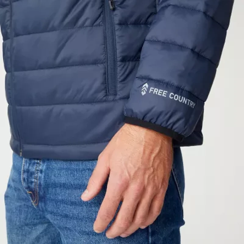 Free Country Mens Hooded Midweight Puffer Jacket