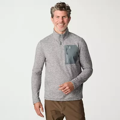 Free Country Mens High Neck Long Sleeve Active Quarter-Zip Pullover