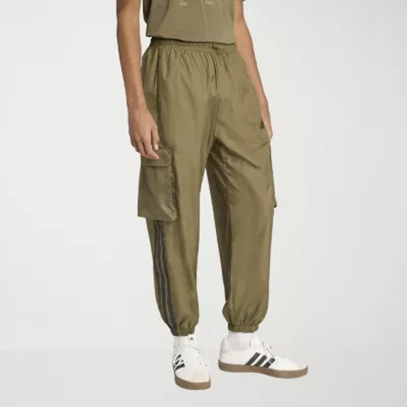 adidas Mens Straight Mid Rise Regular Fit Active Cargo Pant