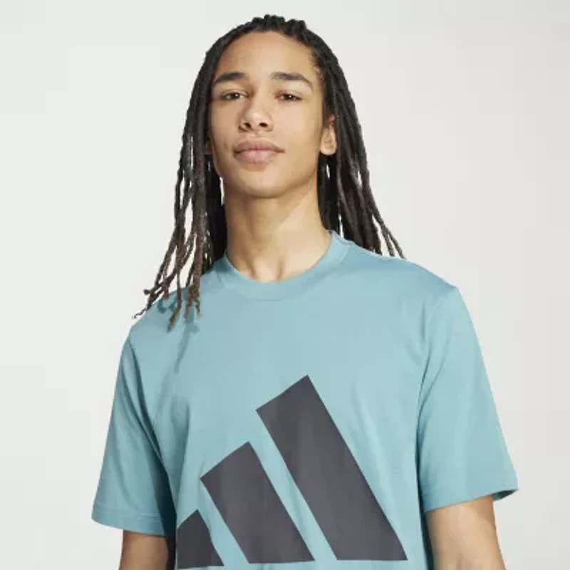 adidas Mens Crew Neck Short Sleeve Graphic T-Shirt