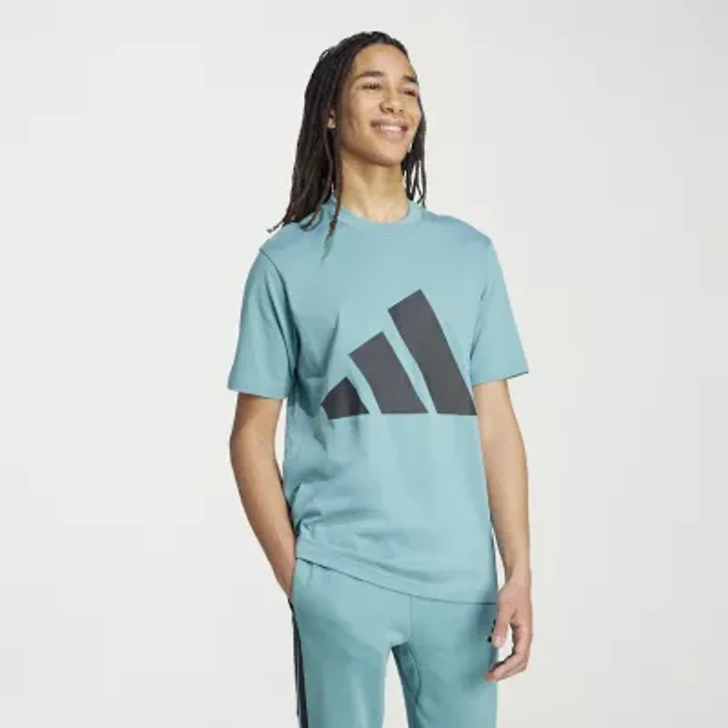 adidas Mens Crew Neck Short Sleeve Graphic T-Shirt