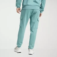 adidas Feel Cozy Fleece Mens Cuffed Mid Rise Big and Tall Active Cargo Pant