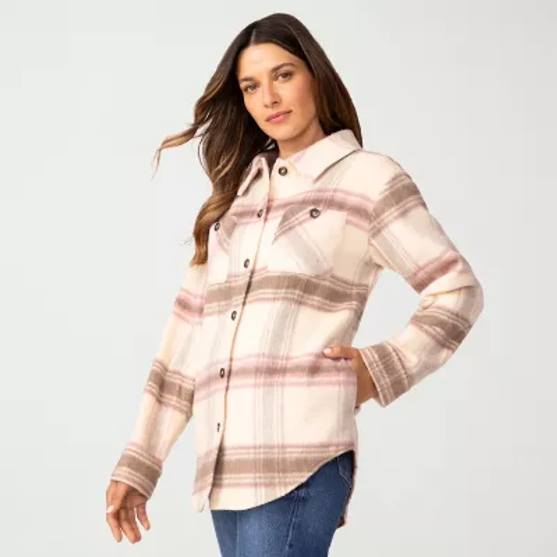 Free Country Womens Easy-on + Easy-off Lightweight Shirt Jacket