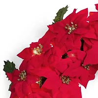 North Pole Trading Co. Red Poinsettia Wreath