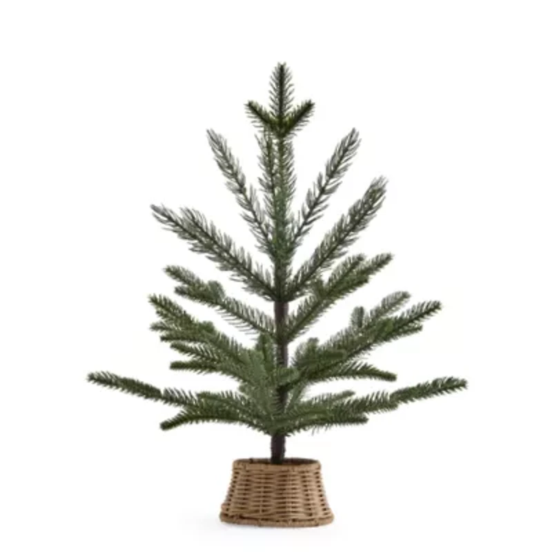 North Pole Trading Co. 16in Willow Pot Christmas Tabletop Tree