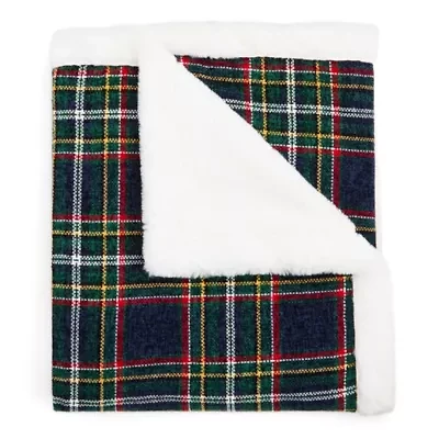 North Pole Trading Co. Chenille Plaid Throw