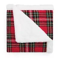North Pole Trading Co. Chenille Plaid Throw