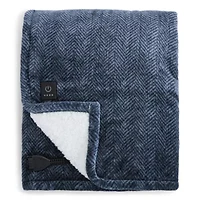 Beautyrest Plush Faux Sherpa Heated Throw