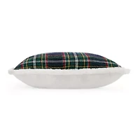 North Pole Trading Co. Chenille Plaid 22x22 Throw Pillow