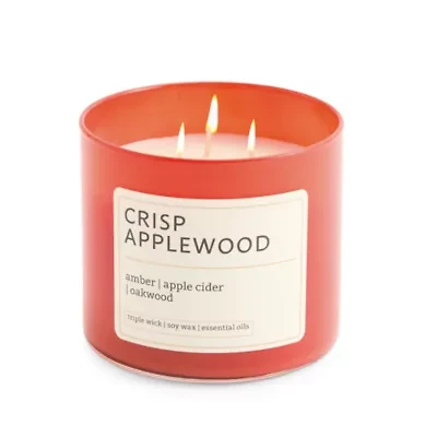 Distant Lands Crisp Applewood 3-Wick Scented Jar Candle