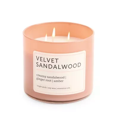 Distant Lands Velvet Sandalwood 3-Wick Scented Jar Candle