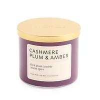 Distant Lands Cashmere Plum And Amber 3-Wick Scented Jar Candle