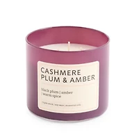 Distant Lands Cashmere Plum And Amber 3-Wick Scented Jar Candle