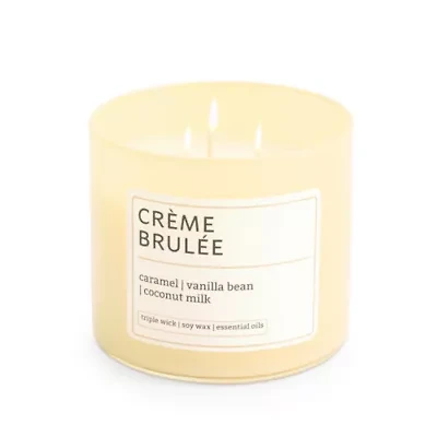 Distant Lands 14oz Creme Brulee 3-Wick Scented Jar Candle