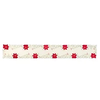 Homewear White Poinsietta Table Runner