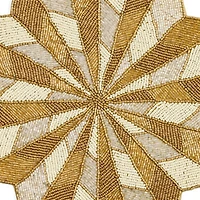Homewear Gold Snowflake Beaded Placemat